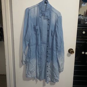 Women’s light blue jacket dress